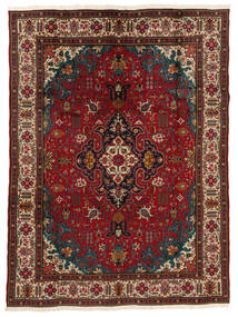  Persisk Tabriz Teppe 256X345 Svart/Mørk Rød Carpetvista