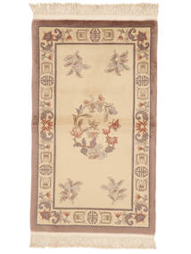 91X152 China 90 Line Rug Oriental Beige/Brown (Wool, China) Carpetvista