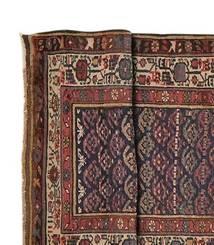 Heriz Rug Rug 96X408 Runner
 Black/Brown Wool, Persia/Iran