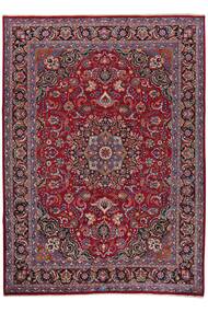 246X338 Maschad Teppich Orientalischer Schwarz/Dunkelrot (Wolle, Persien/Iran)