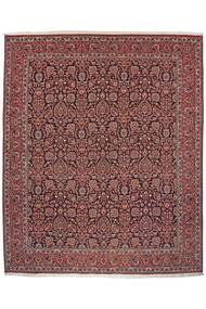 Bidjar With Silk Rug 255X308 Dark Red/Black Large Wool, Persia/Iran