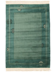  Oriental China 90 Line Rug 140X200 Dark Green/Green Wool, China Carpetvista