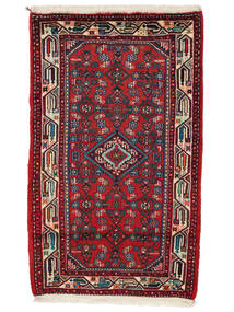 75X127 Asadabad Matta Orientalisk Mörkröd/Svart (Ull, Persien/Iran) Carpetvista