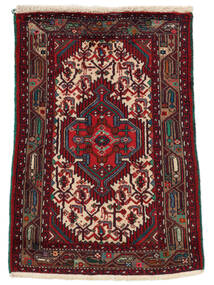  Persian Hamadan Rug 80X125 Black/Dark Red (Wool, Persia/Iran)