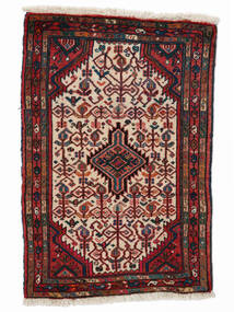 Alfombra Hamadan 75X110 Negro/Rojo Oscuro (Lana, Persia/Irán)