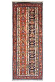 81X210 Alfombra Sarouk Oriental De Pasillo Rojo Oscuro/Marrón (Lana, Persia/Irán)