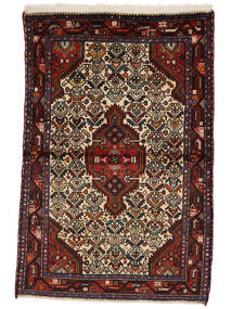  Hamadan Rug 103X145 Persian Wool Black/Dark Red Small Carpetvista