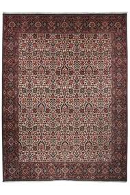  Bidjar With Silk Rug 259X347 Persian Wool Black/Brown Large