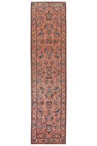  Oriental Sarouk Rug 81X326 Runner
 Dark Red/Brown Wool, Persia/Iran