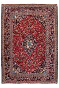 Alfombra Persa Keshan 250X355 Rojo Oscuro/Negro Grande (Lana, Persia/Irán)