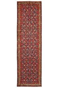 93X331 Farahan Rug Oriental Runner
 Dark Red/Black (Wool, Persia/Iran)