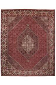  Oriental Bidjar With Silk Rug 254X308 Dark Red/Black Large Wool, Persia/Iran