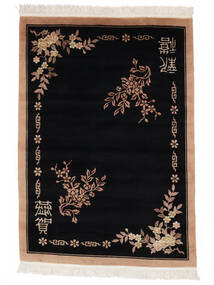 China 90 Line Vloerkleed 170X230 Zwart/Bruin Wol, China Carpetvista