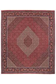 Bidjar With Silk Rug 255X299 Dark Red/Black Large Wool, Persia/Iran