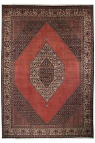  Bidjar Con De Seda Alfombra 253X358 Persa De Lana Rojo Oscuro/Negro Grande