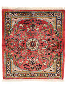 73X78 Tappeto Orientale Hamadan Quadrato Rosso/Marrone (Lana, Persia/Iran) Carpetvista