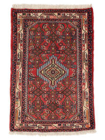 59X88 Alfombra Oriental Asadabad Rojo Oscuro/Negro (Lana, Persia/Irán) Carpetvista