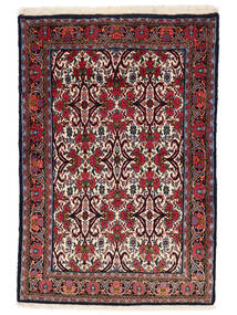 Tappeto Persiano Bidjar 108X160 Nero/Rosso Scuro (Lana, Persia/Iran)