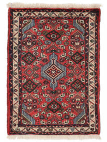  60X82 Asadabad Vloerkleed Zwart/Donkerrood Perzië/Iran Carpetvista