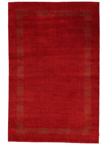 201X306 Tappeto Gabbeh Loribaft Moderno Rosso Scuro (Lana, India) Carpetvista