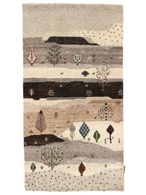 91X169 Gabbeh Loribaft Teppe Moderne Beige/Oransje (Ull, India) Carpetvista