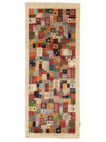 80X197 Gabbeh Loribaft Rug Modern Runner
 Brown/Orange (Wool, India) Carpetvista