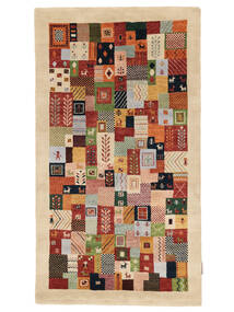 Gabbeh Loribaft Teppe 89X160 Brun/Oransje Ull, India Carpetvista