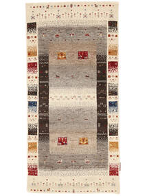  69X143 Gabbeh Loribaft Tæppe Brun/Beige Indien Carpetvista