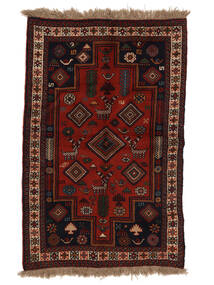 Alfombra Oriental Kurdi Ghuchan 125X192 Negro/Rojo Oscuro (Lana, Persia/Irán)