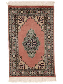  Pakistan Bokhara 3Ply Vloerkleed 62X96 Wol Bruin/Zwart Klein Carpetvista