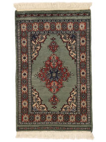  Orientalisk Pakistan Bokhara 3Ply Matta 63X99 Svart/Mörkgrön Ull, Pakistan Carpetvista