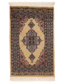 Pakistan Bokhara 3Ply Tæppe 61X97 Brun/Sort Uld, Pakistan Carpetvista