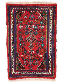 66X96 Hamadan Matta Orientalisk Svart/Mörkröd (Ull, Persien/Iran) Carpetvista