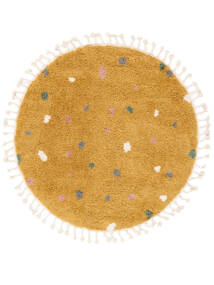 Confetti Kids Rug Ø 100 Small Yellow Round