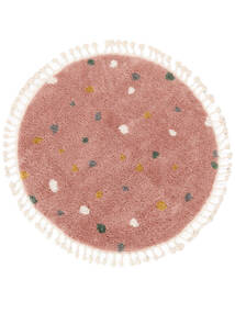  Kids Rug Shaggy Ø 150 Confetti Pink Round Small