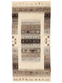 Tappeto Gabbeh Loribaft 67X139 Beige/Marrone (Lana, India)