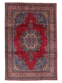 Tapete Oriental Mashad Fine 200X297 Vermelho Escuro/Preto (Lã, Pérsia/Irão)