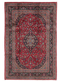 198X295 Tapete Kashan Fine Oriental Vermelho Escuro/Preto (Lã, Pérsia/Irão) Carpetvista