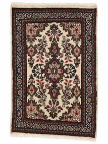 60X90 Tappeto Hamadan Orientale Nero/Marrone (Lana, Persia/Iran) Carpetvista