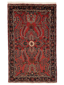  Perzisch Lillian Vloerkleed 85X138 Zwart/Donkerrood (Wol, Perzië/Iran)