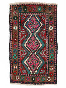 Tappeto Hamadan 60X100 Nero/Rosso Scuro (Lana, Persia/Iran)