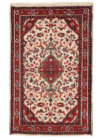  80X125 Sarouk Covor Dark Red/Negru Persia/Iran
 Carpetvista