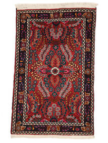  78X126 Lillian Teppich Schwarz/Dunkelrot Persien/Iran Carpetvista