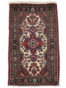  Hamadan Rug 64X98 Persian Wool Black/Dark Red Small Carpetvista