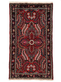 76X135 Lillian Rug Oriental Black/Dark Red (Wool, Persia/Iran) Carpetvista