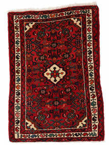 70X100 Hamadan Vloerkleed Oosters Zwart/Donkerrood (Wol, Perzië/Iran) Carpetvista