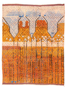 304X399 Berber Moroccan - Mid Atlas Vloerkleed Modern Oranje/Donkerrood Groot (Wol, Marokko) Carpetvista