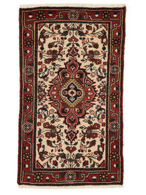 Tappeto Orientale Hamadan 70X120 Nero/Rosso Scuro (Lana, Persia/Iran)