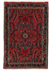  80X117 Lillian Vloerkleed Zwart/Donkerrood Perzië/Iran Carpetvista