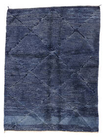 Berber Moroccan - Mid Atlas Vloerkleed 164X218 Donkerblauw/Zwart Wol, Marokko Carpetvista